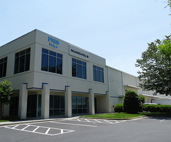 A photo of the front entrance of the McNICHOLS Metals Service Center Location in Atlanta.